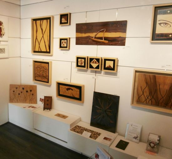 A corner of Susan's marquetry display
